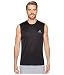 adidas Men's Training Essentials Tech Sleeveless Tee, Black/Vista Grey, Medium