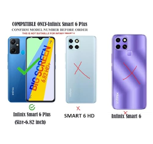 Image of COVERBLACK Soft Rubber Back Cover Compatible Model for Infinix X6823C / Smart 6 Plus - Transparent