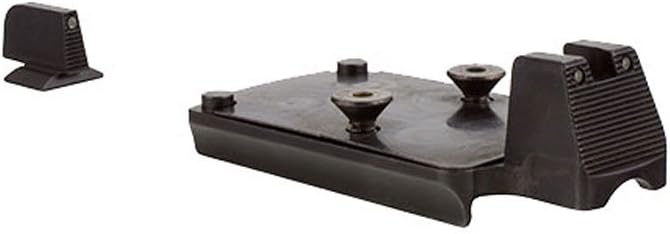 Trijicon CA428-C-600757 RMR Mount, 1911 with Integrated Night Sight Set: Black Front/Rear Outline with Green Lamps