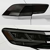 BOGAR TECH DESIGNS Full Headlight Taillight Tint Kit Compatible with Volkswagen Atlas Cross Sport 2020-2023, Dark Smoke