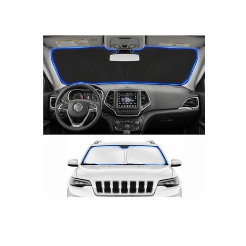 Windshield Sun Shade for 2014-2024 2025 Jeep Cherokee Accessories - Windshield Sunshade Cover Front...