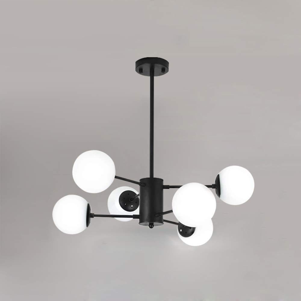 FZQSXAZU Pendant Lamps Post-Modern Chandelier Beans Molecular Light Nordic Creative Hanging Lamp For Living Room Bedroom Restaurant Black6-White