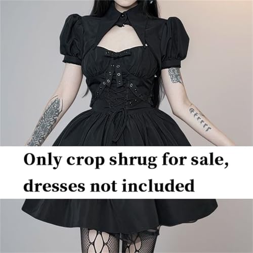 Y2k Victorian Crop Shrug Top Bolero Bridal Retro Outfit Rave Women3