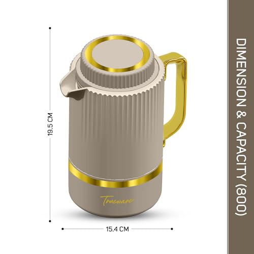 Image of Trueware Marvel 800 Insulated Flask - 750 Ml | PU Insulated Inner Stainless Steel Hot & Cold Flask, BPA Free, Leak Proof, Ideal for Tea, Coffee, Water, Hot Beverages