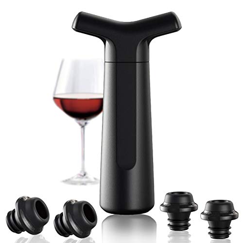 Bomba de vino de vacío YAOMAISI con 4 tapones, tapón de botella...