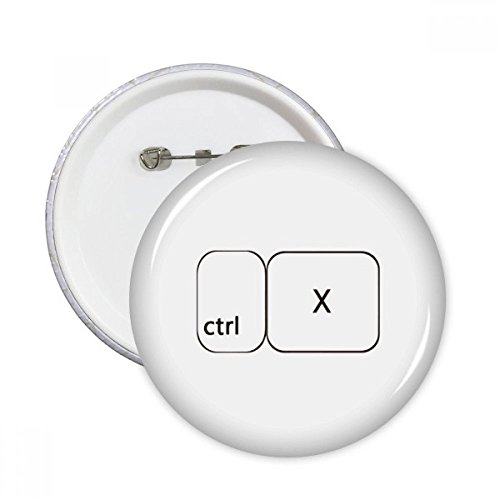 Badge rond Clavier Symbole ctrl X pour personnaliser un sac à dos d'étudiant