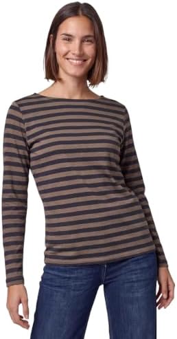 Cecil Damen 3232332 Langarm Shirt mit Boat Neck und Streifen (1er Pack)
