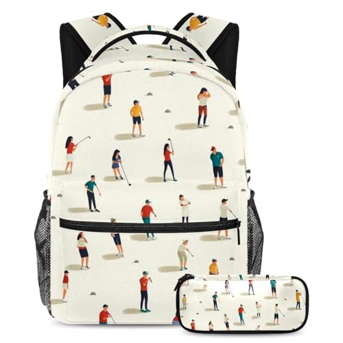 Ensemble de cartables pour enfants imprimé golf sac à livres filles