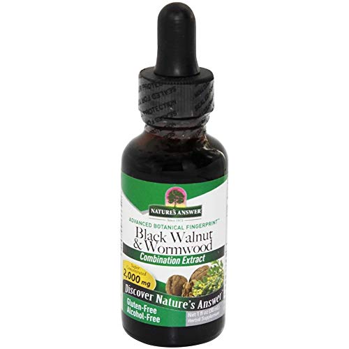 Natures Answer Black Walnut and Wormwood Complex | Promotes Overall Health and Wellbeing | Super Concentrated 2 000mg | Vegan Non-GMO Gluten-Free & Alcohol-Free 1oz | Promotes a Healthy Gut