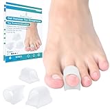 Byehambuni Hammer Toe Straightener, 6 Pack Hammer Toe Corrector for Women, Gel Toe Straighteners for Curled, Crooked, Bent, Claw, Hammertoes for Women and Men, 3 Different Size (Clear)