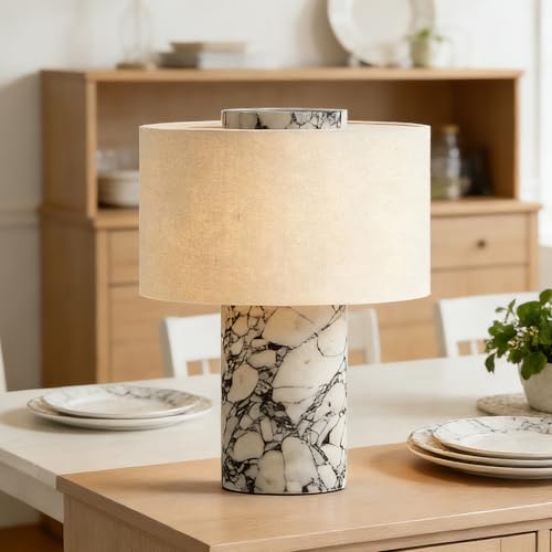Lampada da tavolo moderna touch control con base in marmo, ricaricabile, decorativa, dimmerabile, design di lusso per camera da letto, ufficio e soggiorno