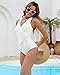 GRAPENT One Piece Swimsuit for Women Slimming Full Coverage Swimsuits for Women Bathing Suit for Swimming Suits Slimming Swimsuits Beach Fashion White Size 12 to 14