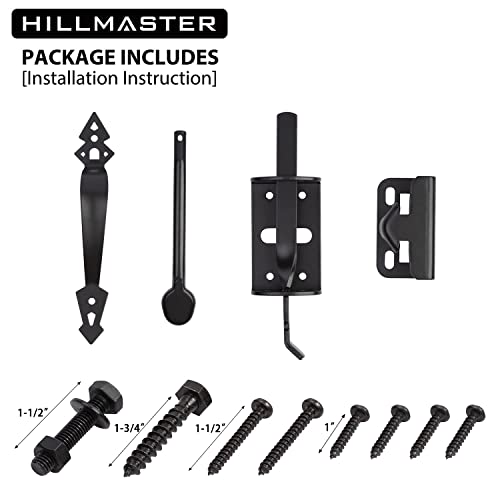 Thumb Gate Latch For Wooden Fence, Self Closing Gate Fence Latch With Decorative Handle, Heavy Duty Door Latch Gate Lock Hardware Kit For Outdoor Garden, Pool, Metal Gate, Vinyl Fence, Black Finish #TOP7