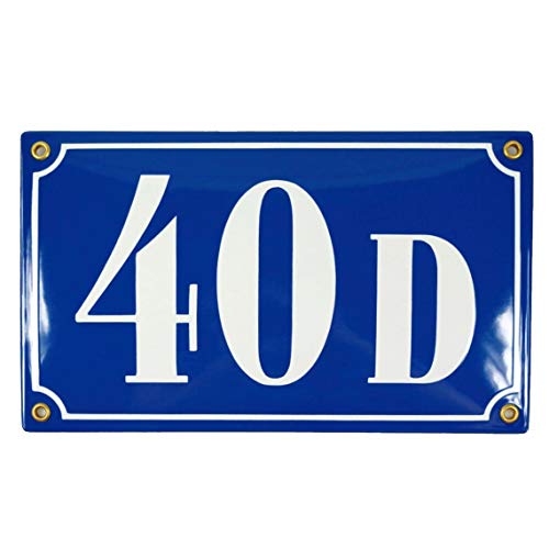 Plaque emaillée personnalisée 15x25 cm avec votre numéro de maison ou de rue