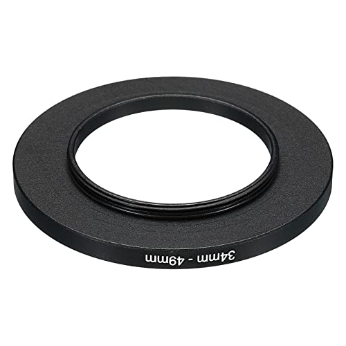 PATIKIL 34mm-49mm Metal Step Up Ring, Camera Lens Filter Adapter Ring Aluminum Filter Adapter Ring for Camera Lenses Hood Black - Image 3