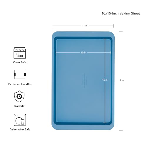 KitchenAid 10x15in Nonstick Aluminized Steel Baking Sheet, Blue Velvet by KitchenAid - Image 2