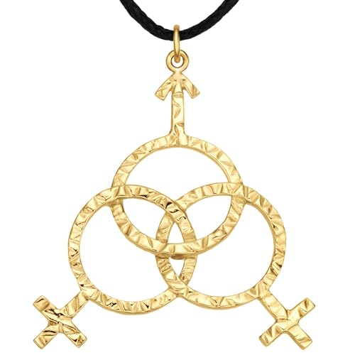 Collier pendentif Bi+ Community – Bijoux faits main pour les bisexuels et leurs alliés qui expriment la force, la fierté et l'autonomisation queer, parfait pour la fierté (bijoux bisexuels, plaqué or)