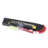 Tattu 7.4V LiPo Airsoft Stick Battery,1000mAh 25C 2S Battery Pack for Airsoft Gun with Mini Tamiya Connector