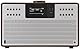 REVO SuperCD Internet-/DAB+ Digitalradio mit CD Player (40 Watt, Stereo Sound / DAB/UKW, Spotify, WLAN, Aux In, inkl. Netzteil) walnuß-Silber