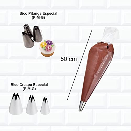 Kit Confeiteiro Pulverizador De Bolo + Formas + Bicos + Saco