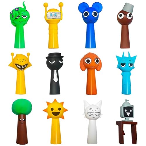 MKKZLPN Figuras Sprunk,Pack De 12 Figuras De AccióN Coloridas para NiñOs,para NiñOs Y NiñAs A Partir De 3 AñOs,Seguras,Duraderas Y Divertidas, Fans De Juegos Sprunk (12PCS)