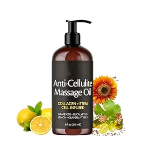 240ml Anti Ce-llulite Massage Oil-Firming Body Oil,Muscle Massage Oil, Firming Body Oil with Plant-Based Ingredients,Moisturizes and Softens Skin,Massage Oils for Legs & Full Body
