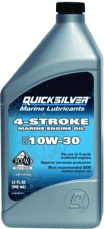 Quicksilver 92-8M0078616; 4-Stroke Engine Oil 10W30-Quart Replaces Mercury/Mercruiser Made by Quicksilver