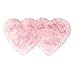 Tappeto a pelo lungo in finta pelliccia di pecora a forma di cuore, caldo e soffice, per divano, camera da letto, bagno, soggiorno, sedia da pranzo, rosa, 35 x 70cm