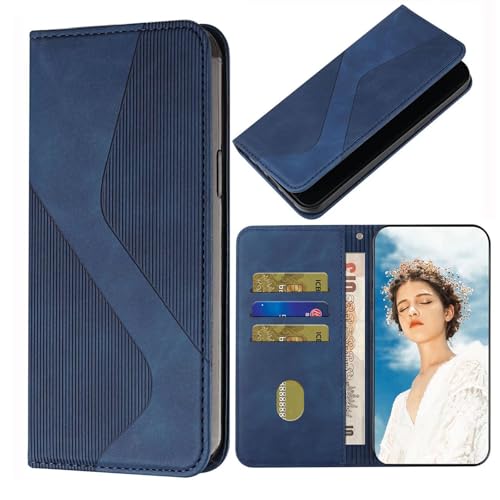 TIANCI Funda para Sony Xperia 5 Vi Carcasa, Magnética Oculta del Cuero de la PU Caja, Cartera Rayada en Forma de S Flip Fundas para Sony Xperia 5 Vi Case