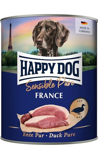 Produktbild von Happy Dog Hunde Nassfutter Ente Pur - 6 x 800 g