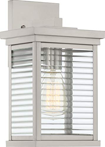 Quoizel Gar8406Ss Gardner Outdoor Wall Lantern Wall Sconce Lighting Fixture, 1-Light, 100 Watts, Stainless Steel (12" H X 7" W) #TOP15