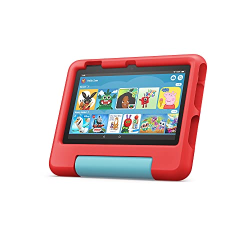 Kid-Proof Case for Fire 7 tablet | Only compatible with 12th generation tablet (2022 release), for ages 3–7, Red - Image 4