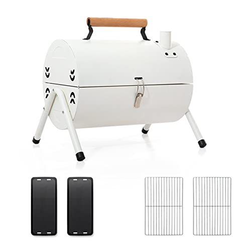 Barbecue à Charbon de Bois, Fumée Portable Double Face en Métal, Barbecue au Charbon de Bois, Barbecue de Table, Barbecue au Charbon de Bois pour Le Camping, Les Pique-niques,