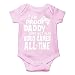 Funnwear I Am Proof Daddy Does Not Play Video Games All The Time - Funny Cute Infant, One-Piece Baby Bodysuit (Pink, 6 Months)