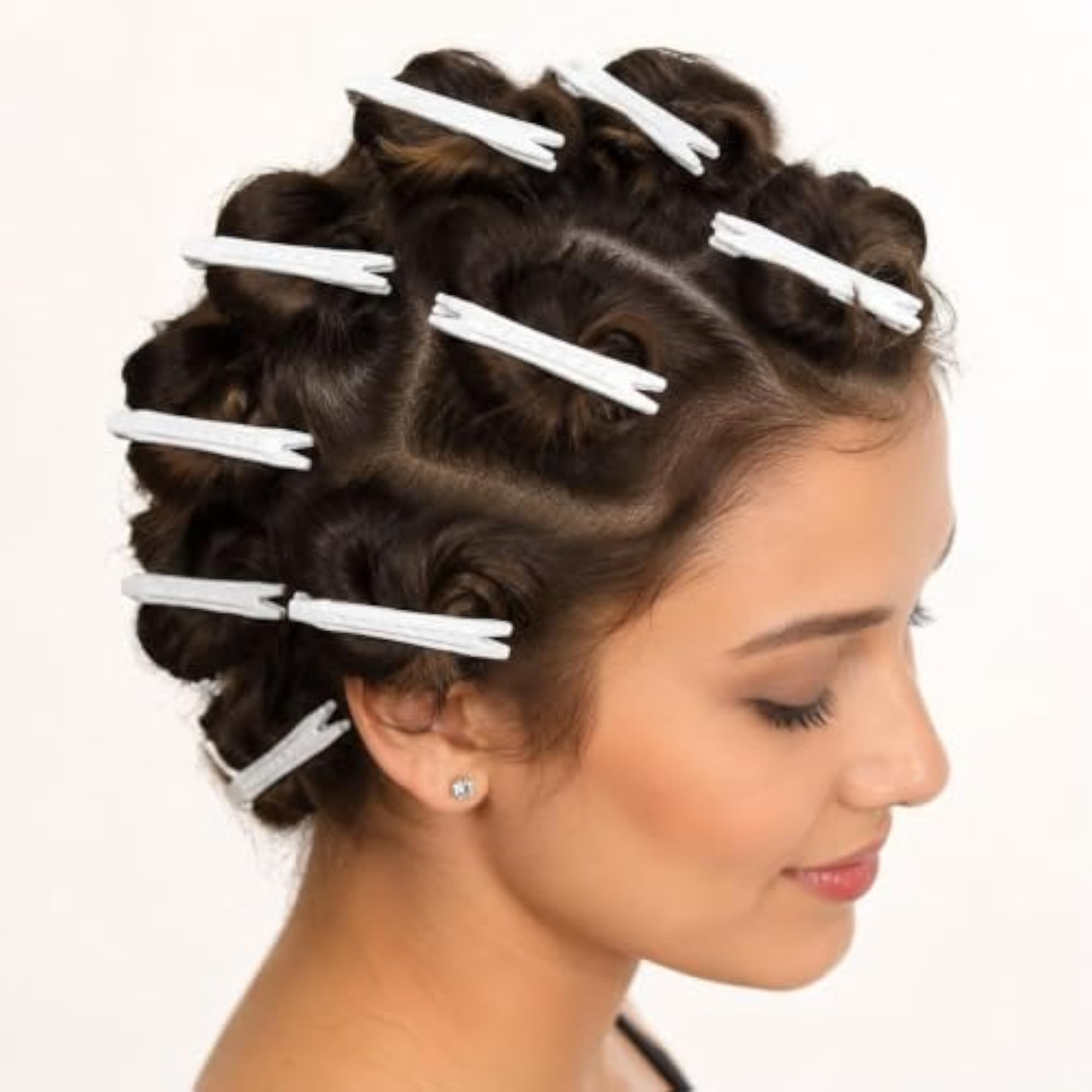 Plastic Hair Waving Curling Pins, Reusable 100pc Set