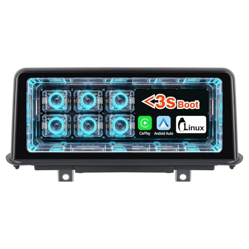 Autoestéreo Inalámbrico Carplay Android Auto, Sistema Linux NBT, Radio Arranque Rápido Receptor Multimedia Idrive Actualización Original para BMW Serie X5/X6 F15/F16 (2014-2017)