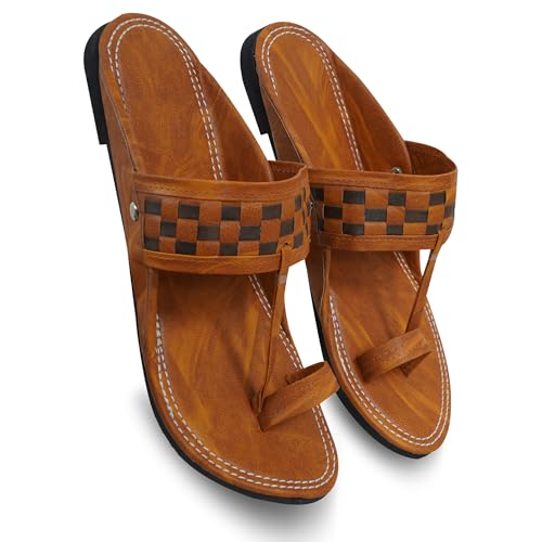 Image of DFR Ethnic Sandals For Boys Men, Comfortable Men's Rajasthani Slipper Chappals