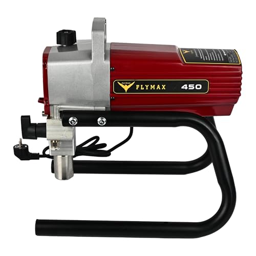 Image of Hyco Label FLYMAX R-450 Airless Paint Sprayer, 2000W, 3000PSI, Commercial Electric Spraying Machine with Accessories Made in Taiwan, Multi