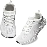 CIVHOM Women's Zero Drop Extra Wide Toe Box Shoes, Lightweight Breathable Non-Slip Barefoot Sneakers for Gym, Trail, and Casual(508White, 39)