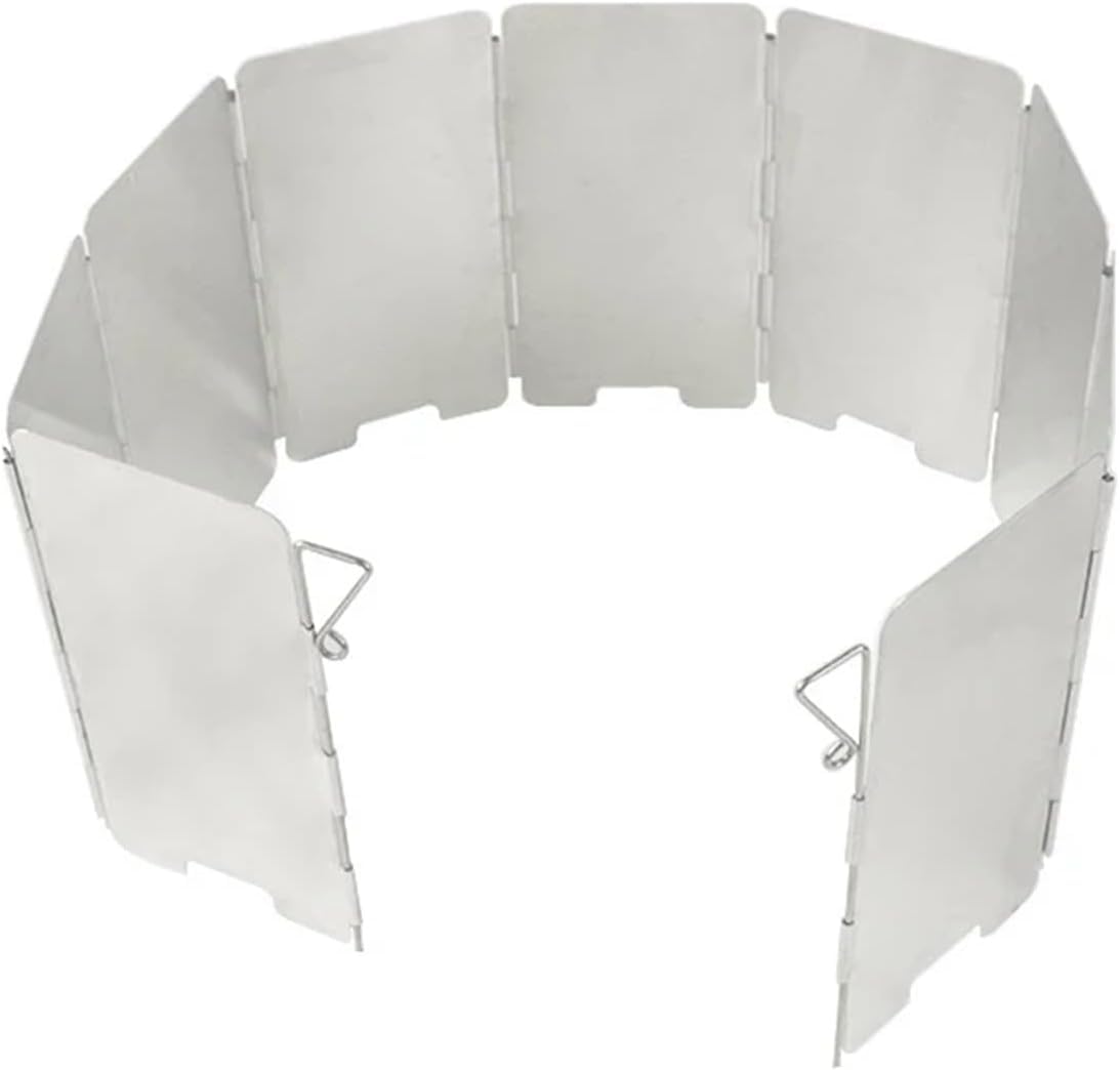 JvFbjLF 9 Plates Aluminum Alloy Folding Camping Stove Windscreen
