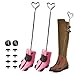 Shoe Stretcher for Women Boots Wide Feet Adjustable Shoe Trees Stretching Hiking Working Boots with Shoes Polish-2PCS Professional Shoe Stretcher for Women and Men
