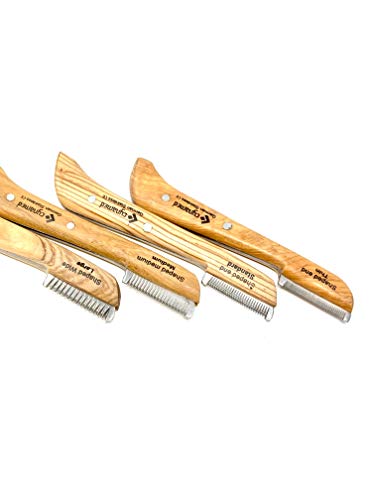 CYNAMED Ferramenta profissional de cuidados para animais de estimação – Faca de descascar, alça de m