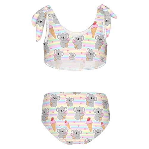 Image of Girls Tankini Swimsuit Bathing Suit Two Piece Bikini Summer Beach Swimwear with Adjustable Strap 3-12 Years