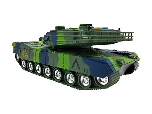 Image of Friction Powered Indian Assault Army Battle Tank Toy with Light, Music and Sound Effects for Kids Above 3+ Years Old Boys and Girls, Best Gift for Kids & Children (Multicolor), (Pack of 1)