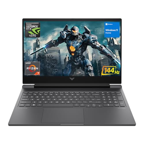 HP Newest Victus 16.1 Ryzen 7 RTX 4070 Extreme Gaming Laptop, 16.1″ FHD 144Hz, AMD Ryzen 7 8845HS (Beats i7-1355U), NVIDIA GeForce RTX 4070, 64GB DDR5 RAM, 2TB SSD, HDMI, Wi-Fi 6, Windows 11 Home