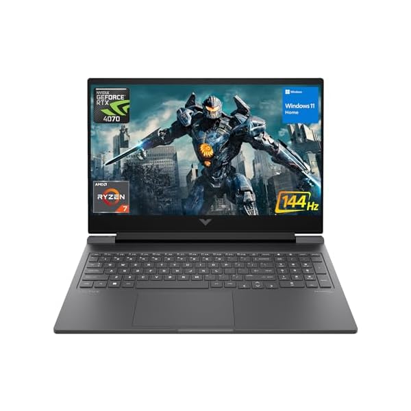 HP Newest Victus 16.1 Ryzen 7 RTX 4070 Extreme Gaming Laptop, 16.1″ FHD 144Hz, AMD Ryzen 7 8845HS (Beats i7-1355U), NVIDIA GeForce RTX 4070, 64GB DDR5 RAM, 2TB SSD, HDMI, Wi-Fi 6, Windows 11 Home