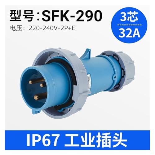 Conector y enchufe industria aviación 16A32A IP67 miniatura 2