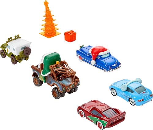Mattel Disney und Pixar Cars Winterthema 5er-Pack – Ansicht 2