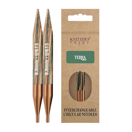 Pointes interchangeables Terra Knitter's Pride 9 mm aiguille bois 10 cm