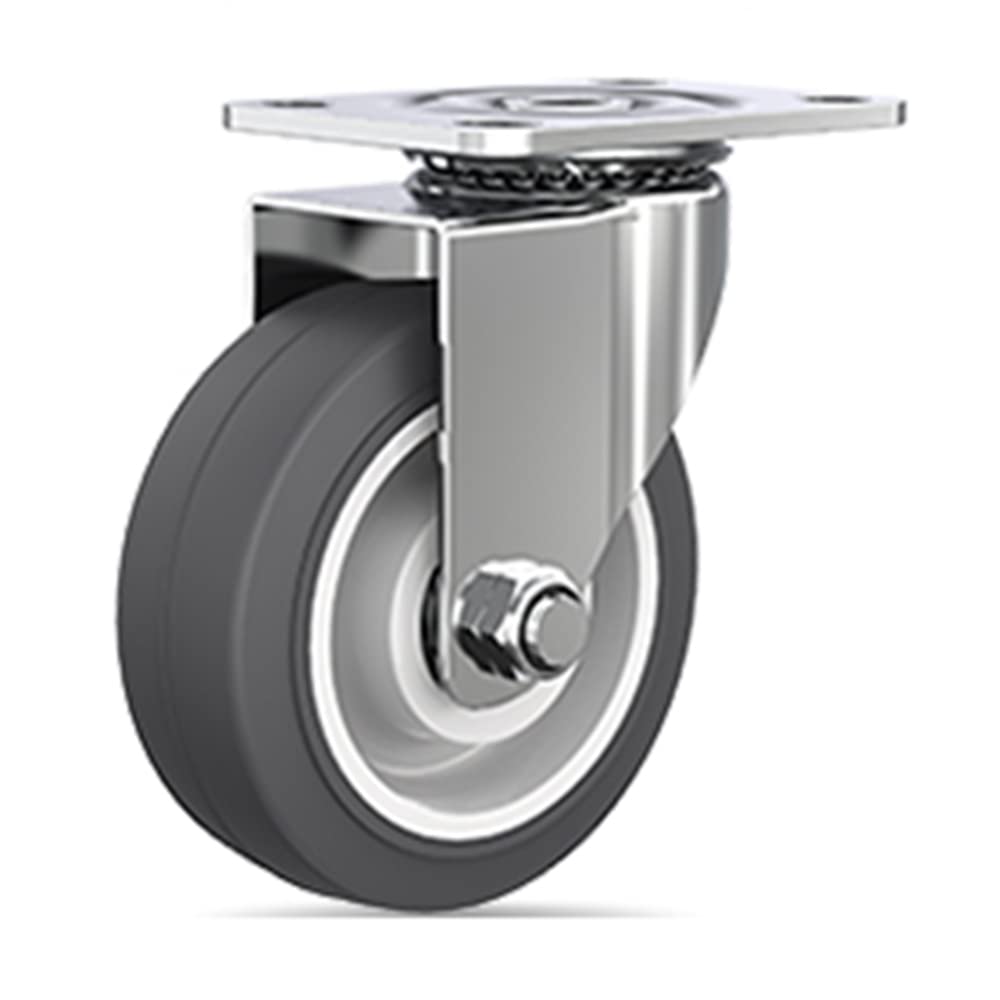 Zguouzantye Universal Heavy Duty Industrial Silent Directional Caster Wheels With Rubber And Brakes 3-5 Inch(,3In)